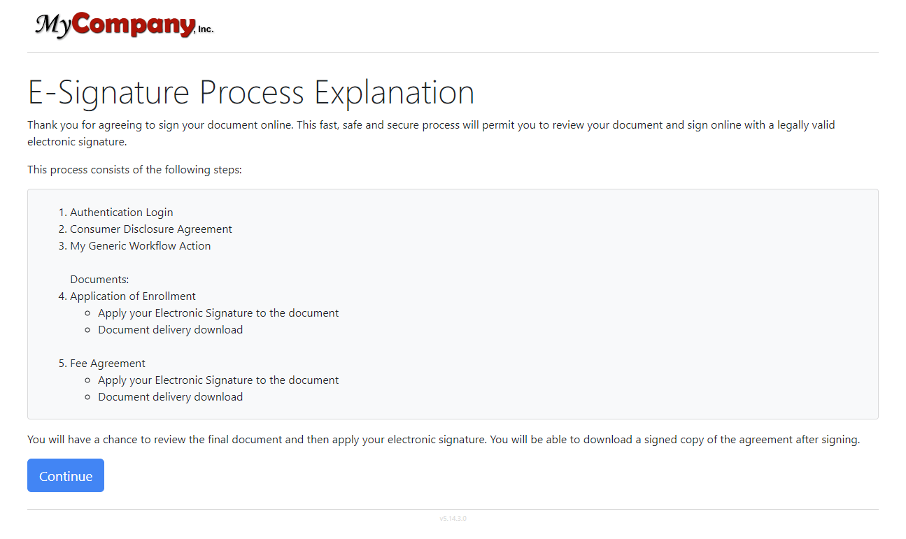 Explanation Workflow Action