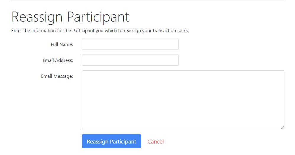Reassign Participant Page