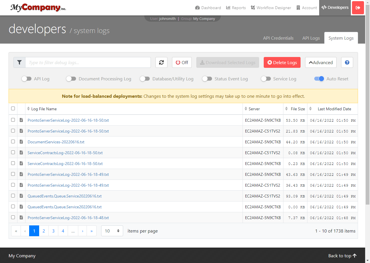 System Logs