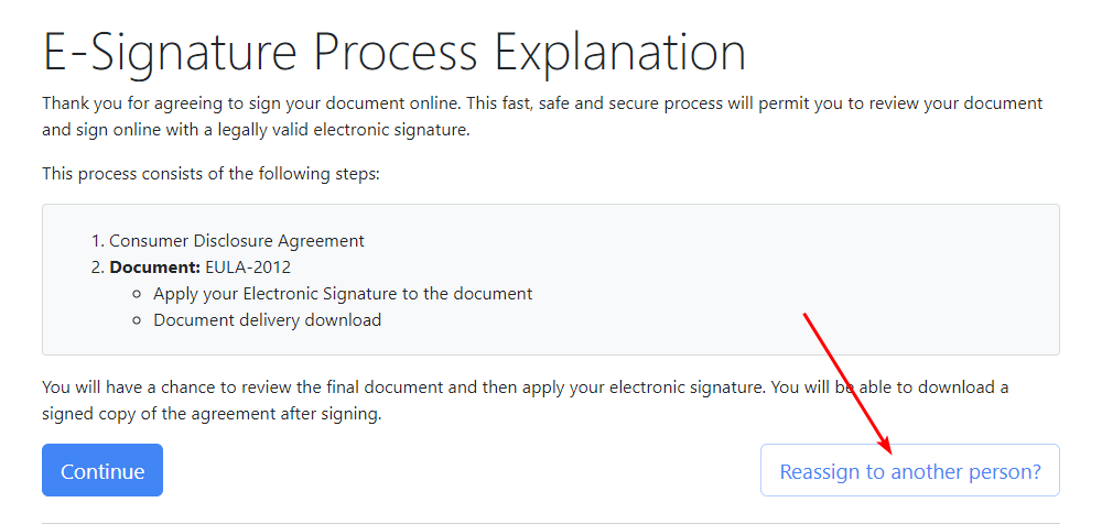 Reassigning on the Explanation Page